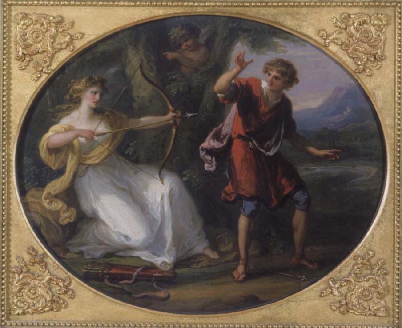 Angelica Kauffmann Nymphe und Jungling oil painting image